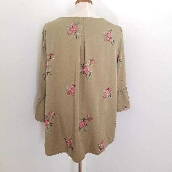 John Mark Green Embroidered Floral Tunic Size Large - Picture 12 of 16